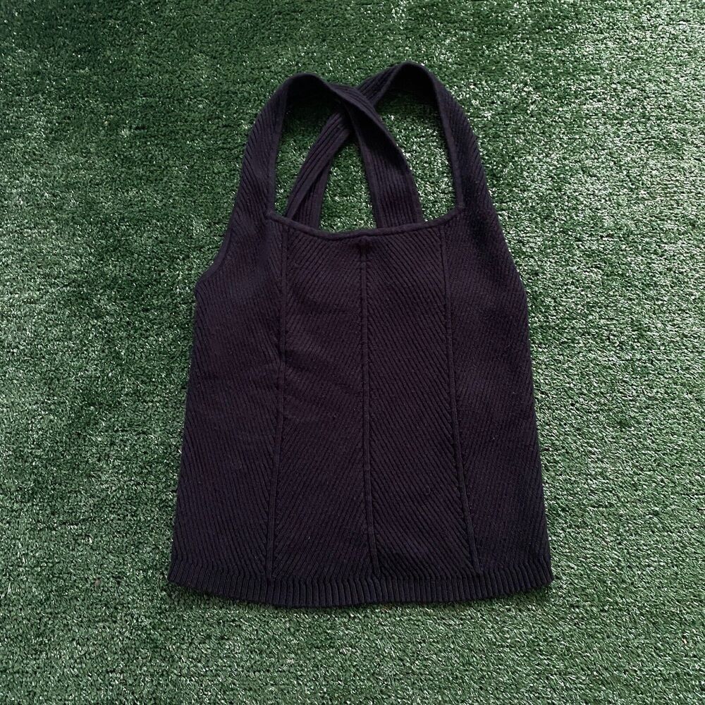 Abercrombie and Fitch Ribbed Tank Top Criss Cross Back Size Medium